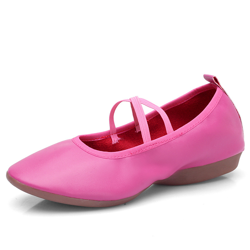 Picture of Cross-Border Export Square Dancer Shoes Soft Sole Adult Red Medium Flat Heel Four-Season Tbottomon Sole Professional Dance Shoes