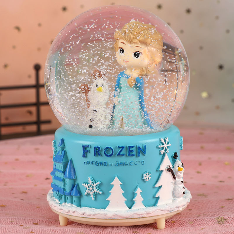 Picture of Frozen Aisha Princess Crystal Ball Unicorn Music Box KT Music Box Birthday Gift for Girls Aisha
