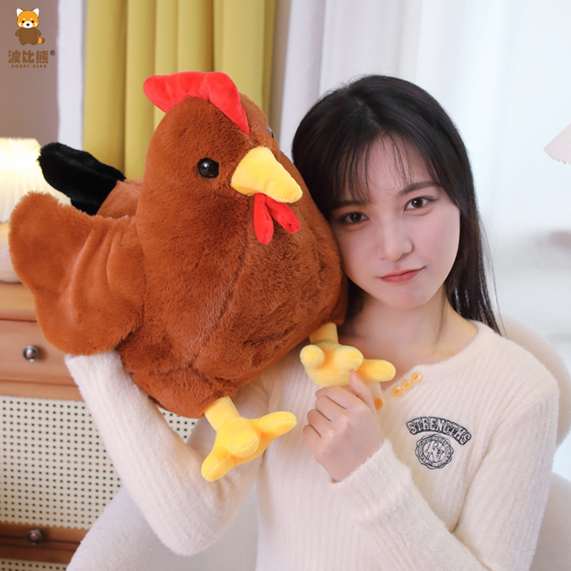 Picture of Simulation Creative Soft and Cute Skin-Friendly Two-Color Big Rooster Doll Plush Toy Doll Large Grabber Doll Cross-Border