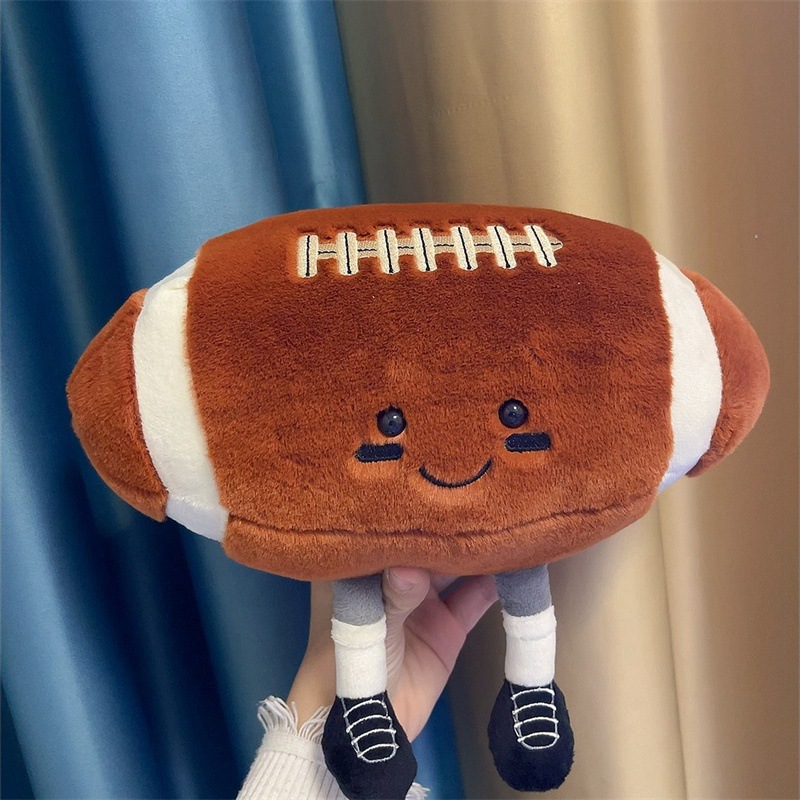 Picture of Cross-Border Basketball Pendant Football Volleyball Doll Pillow Simulation Badminton Doll Plush Pendant Creative Keychain