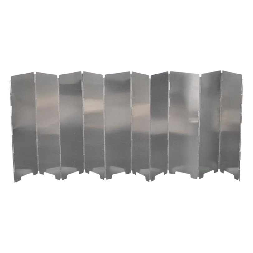 Outdoor camping stove stove wind deflector ultra-light aluminum alloy foldable with latch 10 pieces with storage box