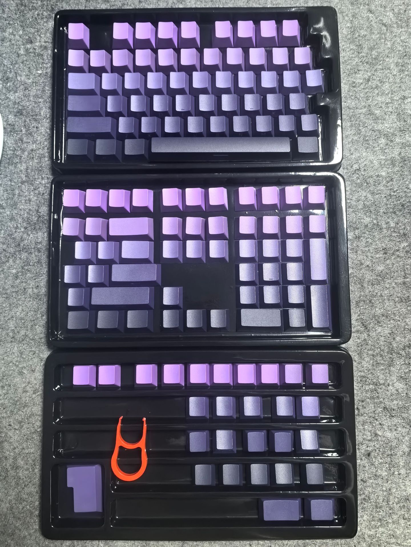 Picture of in stock gradient side engraved key cap transparent PBT original highly creative two-color customized universal key cap wholesale