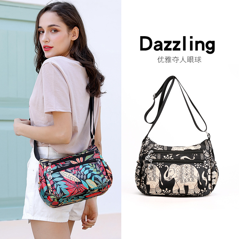 All-Match Women's Shopping Crossbody Bag Waterproof Nylon Cloth Bag Large Capacity Outdoor Travel Bag New Fashion Shoulder Bag