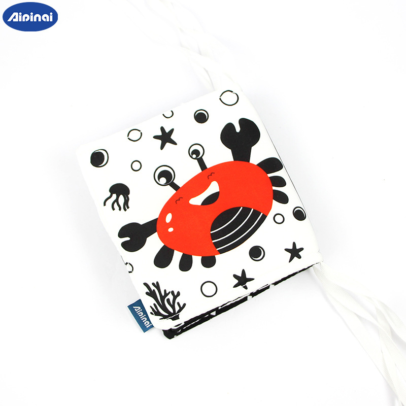 Picture of Cross-border new black and white bed cloth book baby tear two-sided bed enclosure baby pen early teaching toys