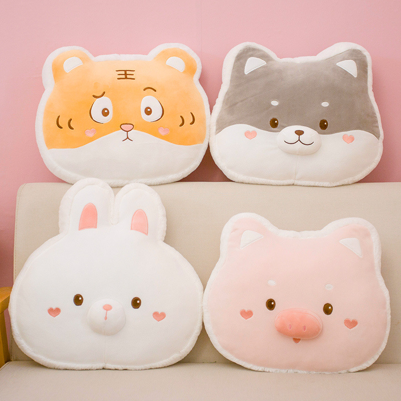 Cute Forest Animal Plush Toy Soft Cute Husky Pig Pillow Office Sofa Cushion Student Chair Cushion
