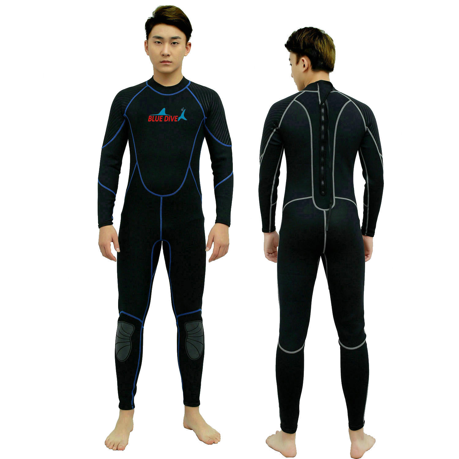 Picture of Wetsuit swimsuit 2mm one-piece men's warm surfing paddle board motorboat swimming winter swimming snorkeling free cold