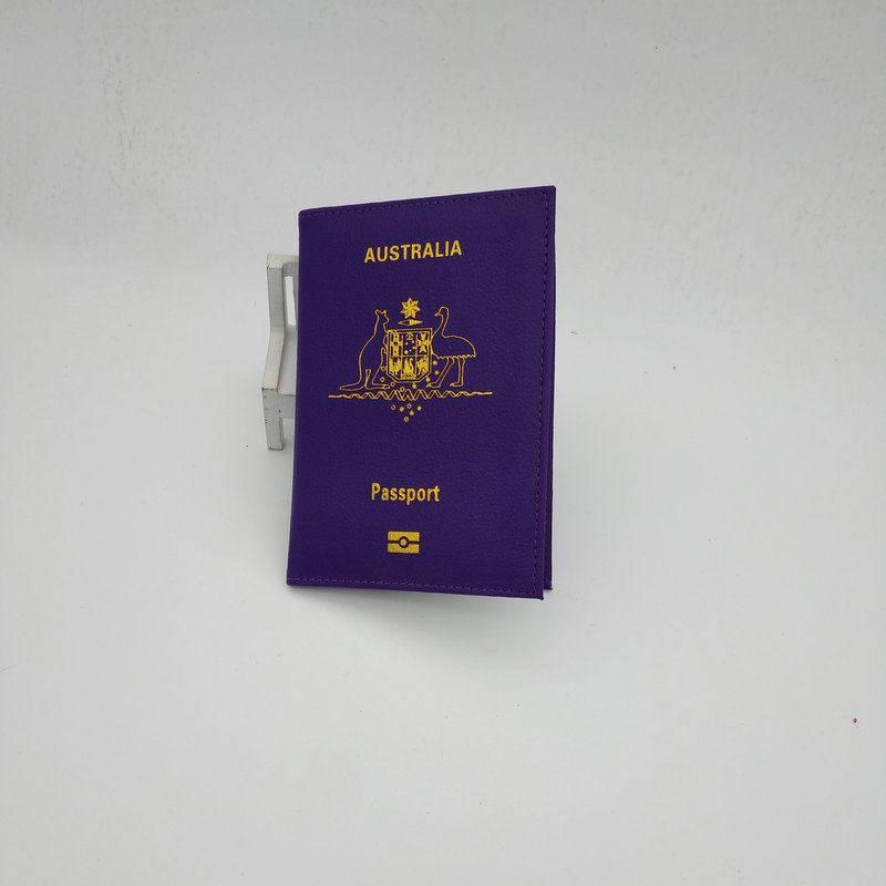 Picture of in stock Multicolor PU Leather Australian ID Holder Passport Holder Bi-Folding Open ID Passport Leather Holder Bag