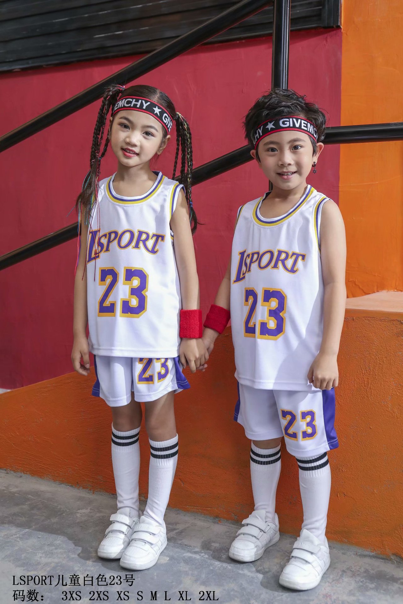 Picture of Children's Basketball Suit suit Printing Training Suit for Primary School Students Girls Boys Kindergarten Baby Performance Suit Basketball Jersey