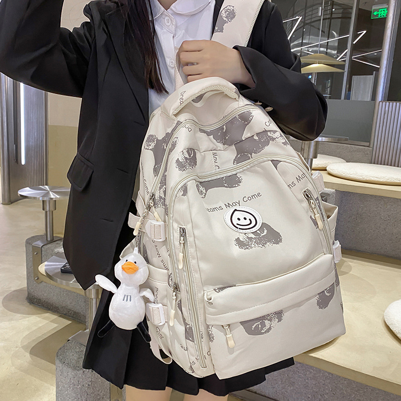 Picture of Schoolbags for Children, Primary School Students, Girls, Color-Blocked Backpacks, High School Students, Junior High School Students, Customized High-Quality Wholesale Backpacks