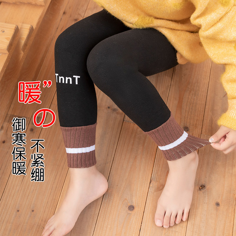 Picture of Children's Cashmere Thickened Foot Foot Pantyhose Autumn and Winter Girls' One-piece Cashmere Pantyhose Dance Warm Pantyhose