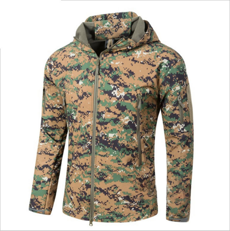 Picture of Shark skin soft shell assault coat size tactical military fans windproof warm outdoor mountaineering suit a generation of hair