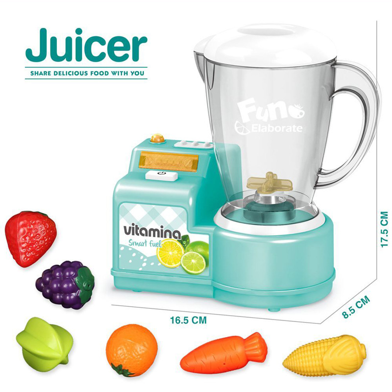Picture of New children's play simulation blender puzzle fruit toy kitchen electric juice machine breakfast egg beater