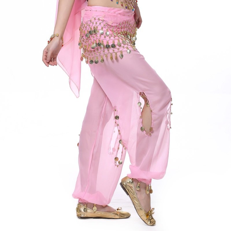Picture of Dancer coin hanging knickers belly dance performance stage focus super stunning hollow performance dance pants dance pants