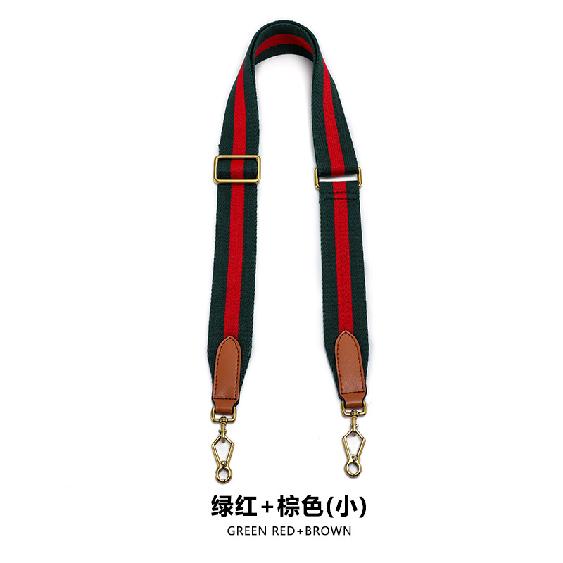 Picture of Suitable for G-Chi Adjustable 3.8CM Canvas Ribbon F-46 Shoulder Crossbody Green Red Bag Belt Single Buy Replacement Shoulder Belt
