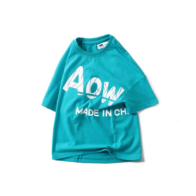 Picture of Children's clothing summer Korean children's clothing new boys short sleeve T-shirt boys cotton loose top children's short sleeve