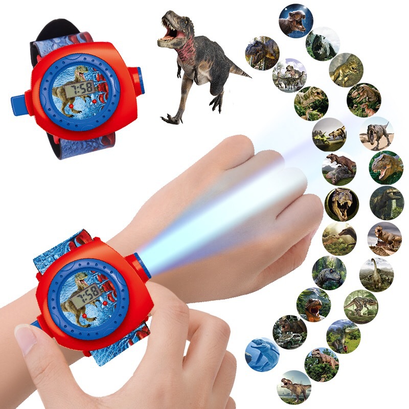 Picture of For cross-border dinosaur projection luminous toys children projector flashlight projection watch camera bedtime story