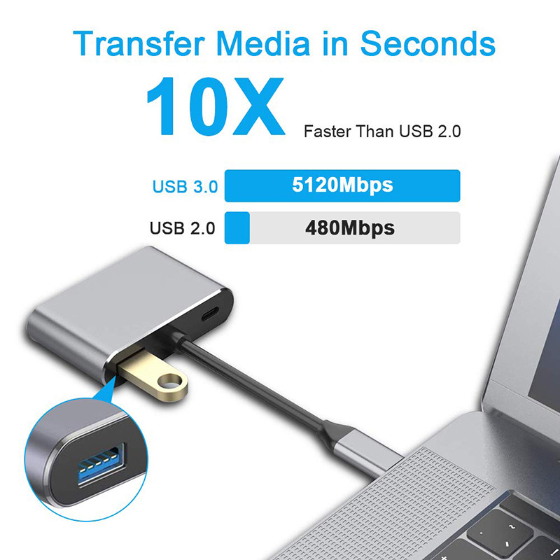 Picture of Typec Docking Station Switch Game Console Computer Mobile Phone Usb-C to Hdmi4K Vga Four-In-One Docking Station