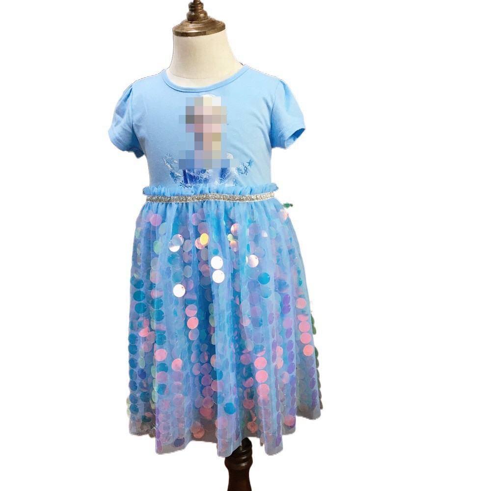 Picture of Ice and Snow 2 Mesh Shiny Colorful Diamond Sequins Long Sleeve Dress Long Dress