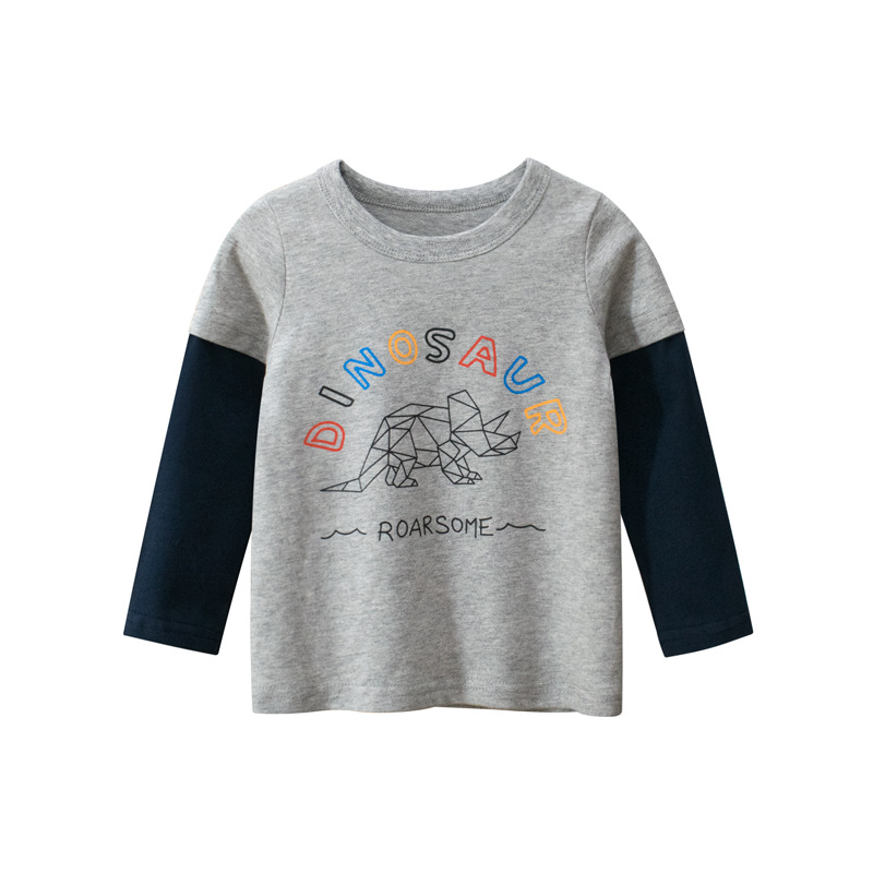 Picture of 27Kids children's clothing autumn new wholesale baby clothes children's long sleeve T-shirt boys bottoming shirt a substitute