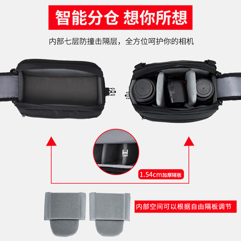 Picture of CADeN Carden SLR Photography Waist Bag Soft-handlers Multifunctional Universal Camera Waist Bag Waterproof Digital Camera Bag