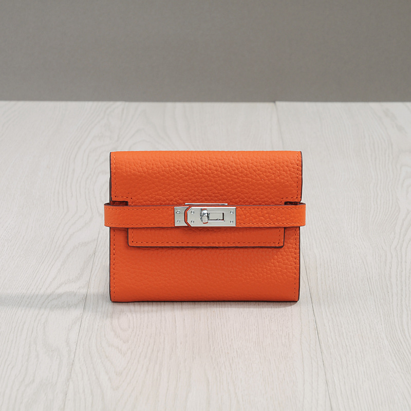 Picture of Kelly Wallet Women's Short 2025 New Genuine Leather Women's Wallet Buckle 70% off Stacked Multifunctional Women's Wallet