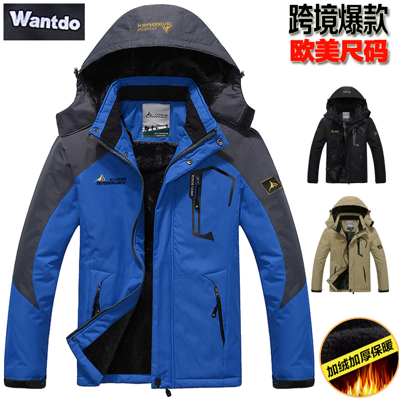 Picture of 2025 Amazon Outdoor Couple Jacket Large Size Velvet Thickened Windproof Mountaineering Cycling Warm Cotton Jacket