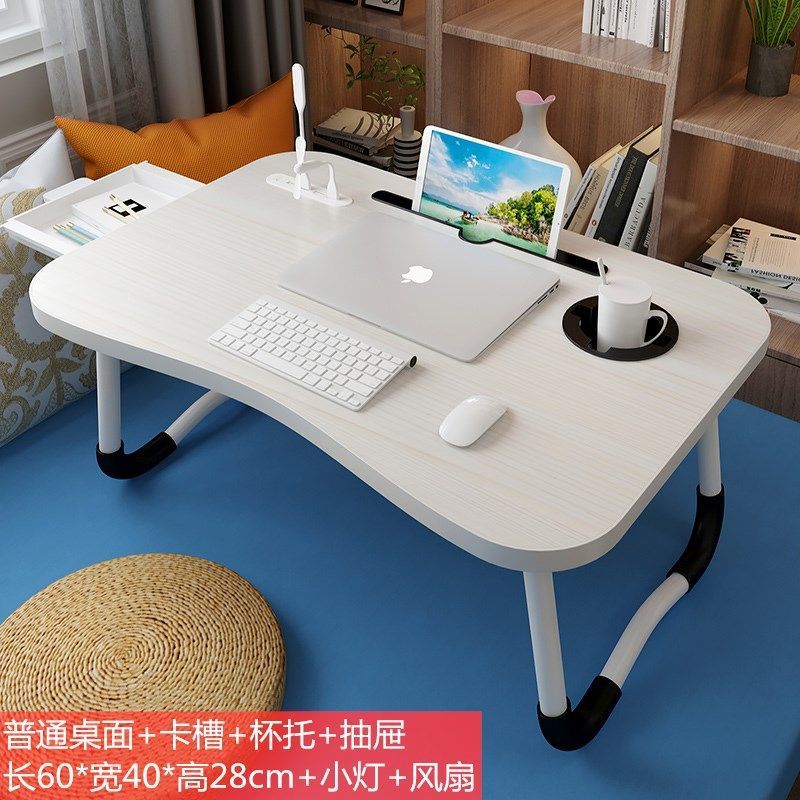 Picture of Bed Desk Computer Desk Dormitory Simple Folding Table Bedroom Simple Student Learning Small Table Lazy Writing Desk