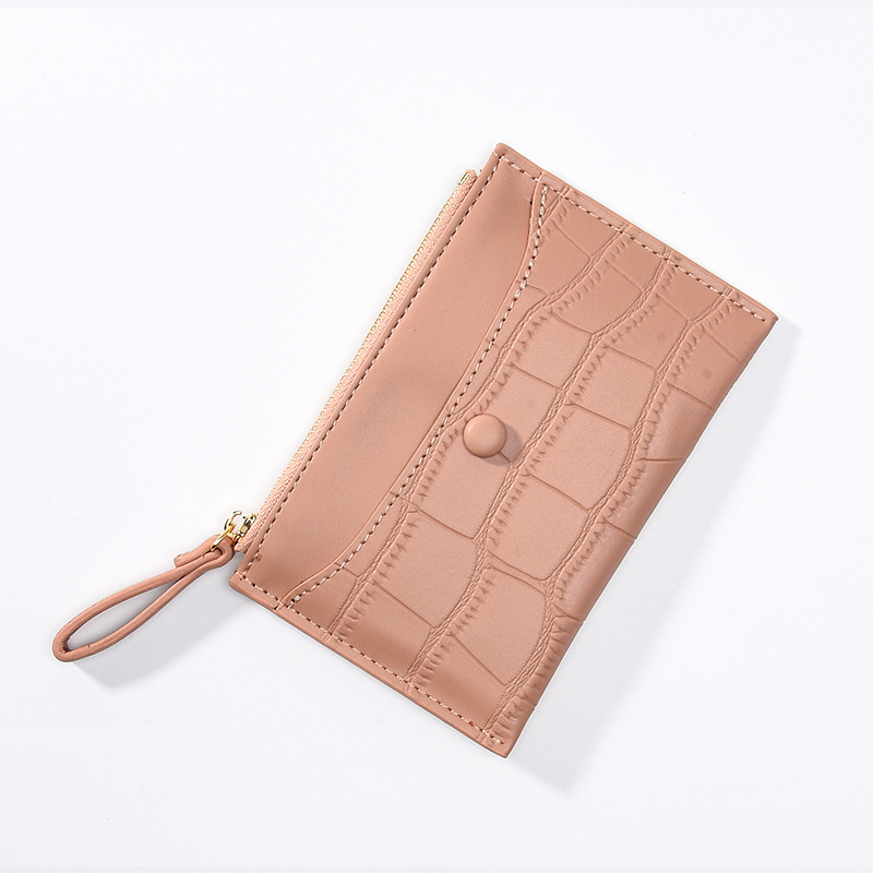 Picture of New Style Simple Short Women's Coin Purse Zipper Coin Bag Mini Ultra-thin Multi-card Handheld Fashion Card Bag Trendy
