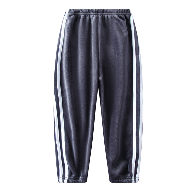 Picture of Children's gold velvet winter thick colorful breathable solid color sports pants casual pants warm pants wholesale generation