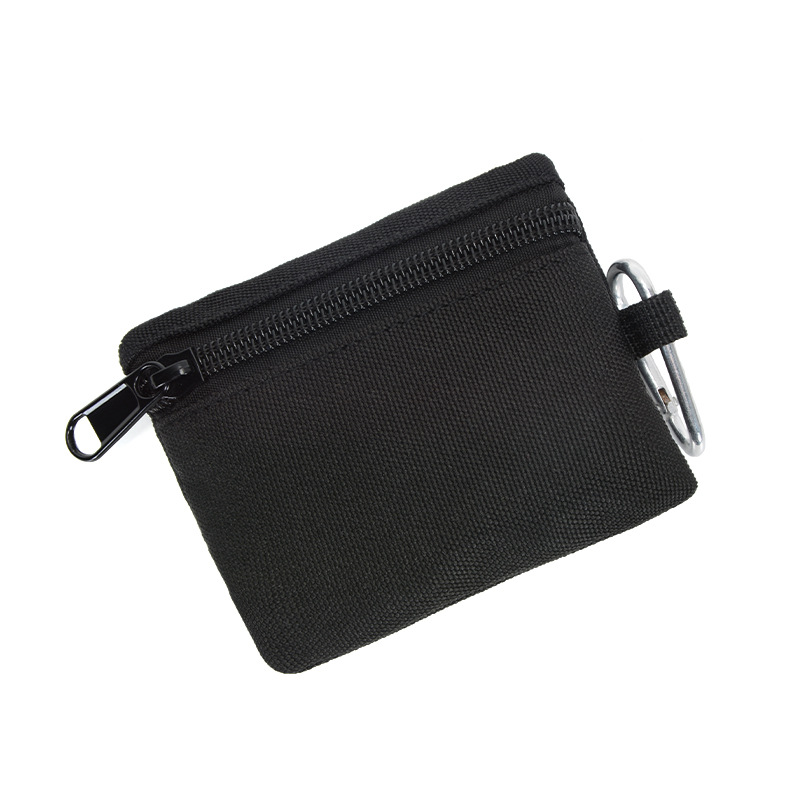 Picture of Simple camping climbing fishing key case outer change storage bag zipper small bag sundries storage card holder key case
