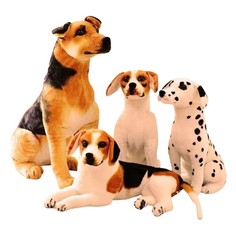 Cross-border hot sale simulation dog plush toy realistic wolf dog Lowell spotted dog miglu in stock wholesale foreign trade