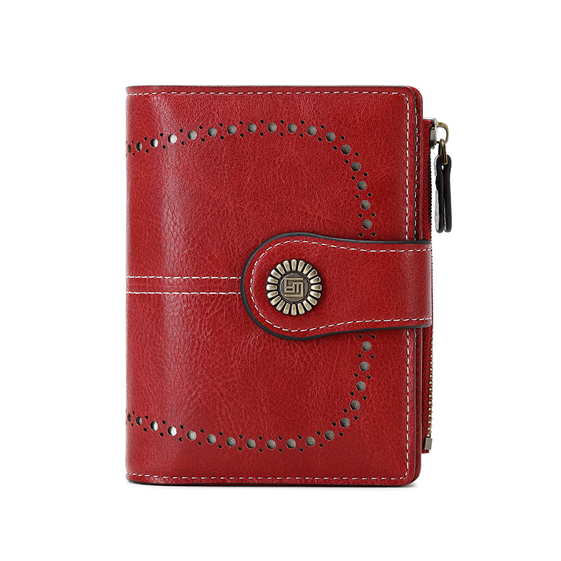 Picture of Wallet Women's Fashion Cross-Border Rfid Anti-Magnetic Wallet Short Zipper Buckle Wallet European and American New Large Capacity Women