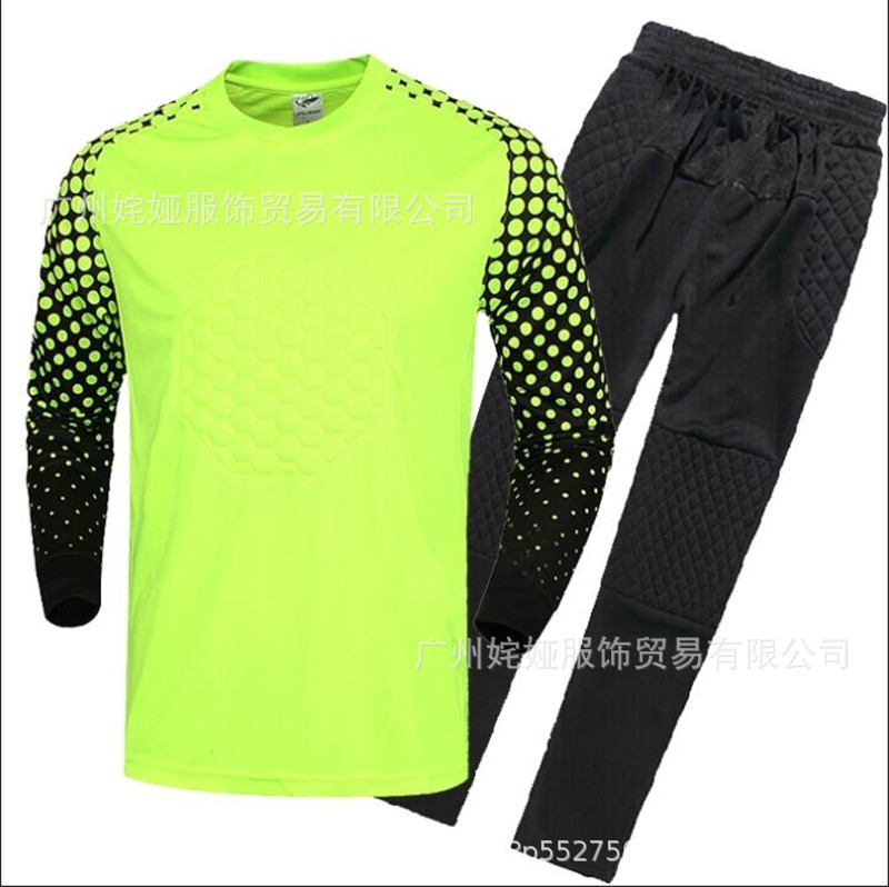Picture of 018 Adult/Child Soccer Goalkeeper Clothing suit Thickened Goalkeeper Clothing Goalkeeper Long Shorts Jersey Longmen