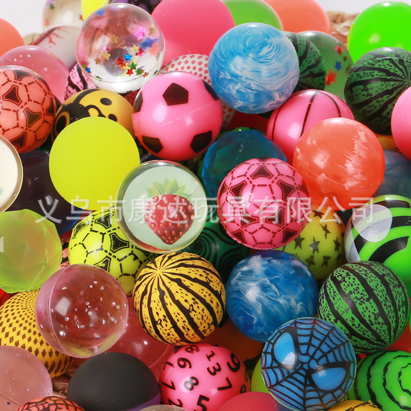 Picture of No.32 mixed with a variety of rubber elastic ball 100 loaded with egg twisting machine bounce ball children's toy ball jump ball