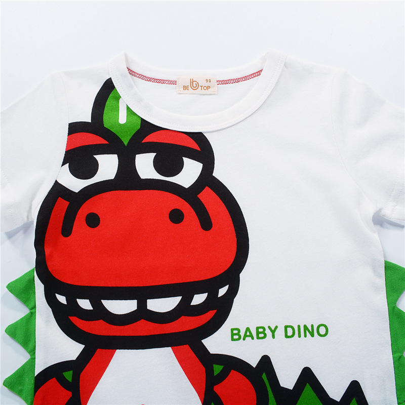 Picture of 2025 Children's Clothing Wholesale Korean Style Summer Boys Dinosaur Half Sleeve Children's Summer Clothes Short Sleeve T-Shirt Tops Undershirt Dropshipping