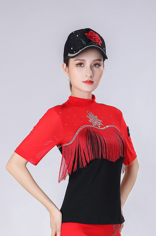 Picture of Sailor Dance Forest Knight Women's New Tassel One-piece Trousers Square Dance Latin Dance Jitterba Dance Culottes