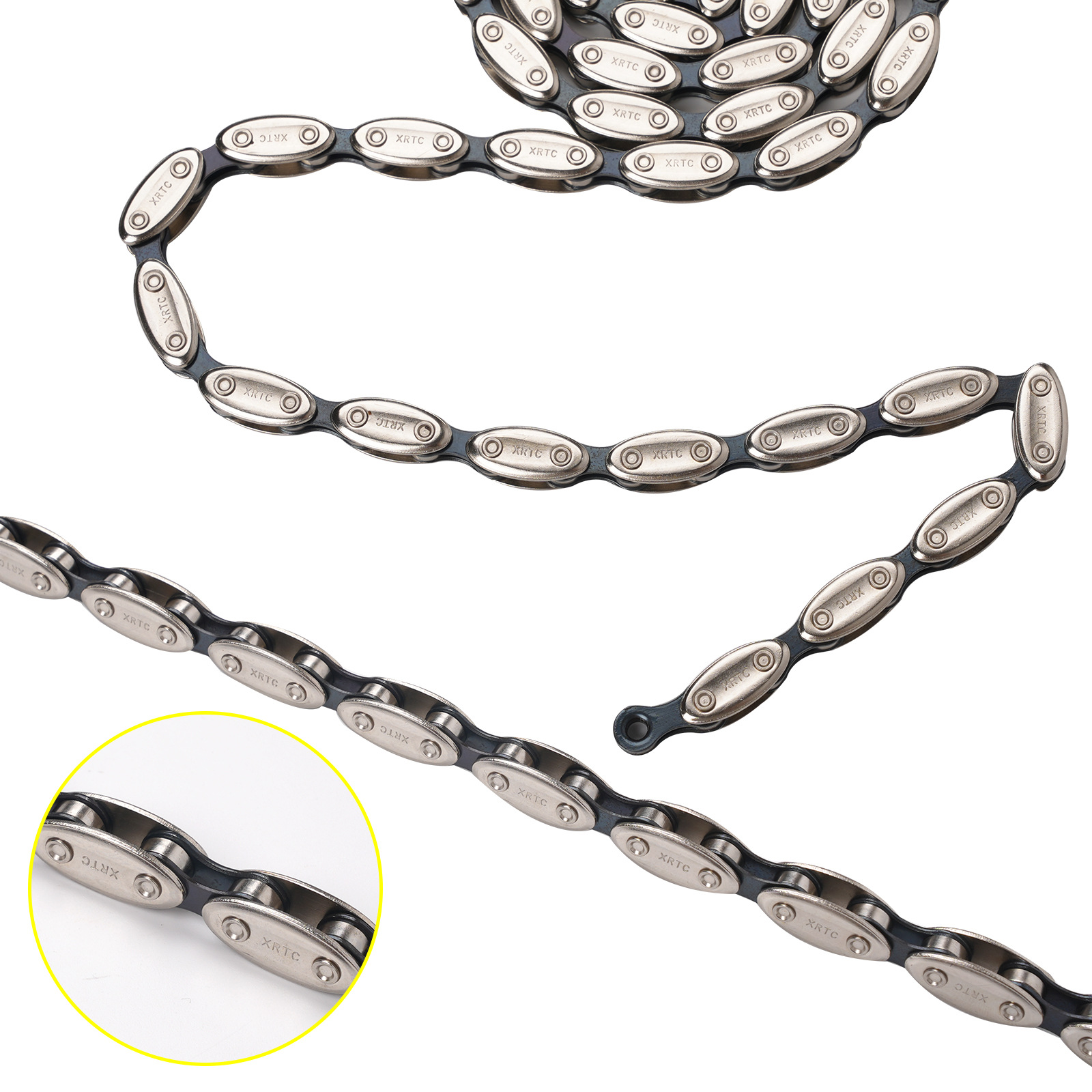 Picture of Genuine Dead Fly Olive Chain Torpedo Shell Single Speed Bicycle Lubrication Retro to Brake Chain Crankset Modification
