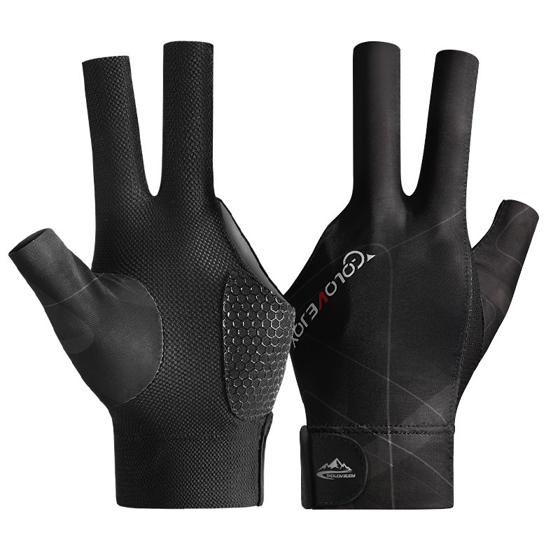 Picture of Professional Billiards Gloves, Lightweight and Breathable Three-Finger Fingerless Gloves, Snooker Billiards Anti-Slip Gloves, Single Pack