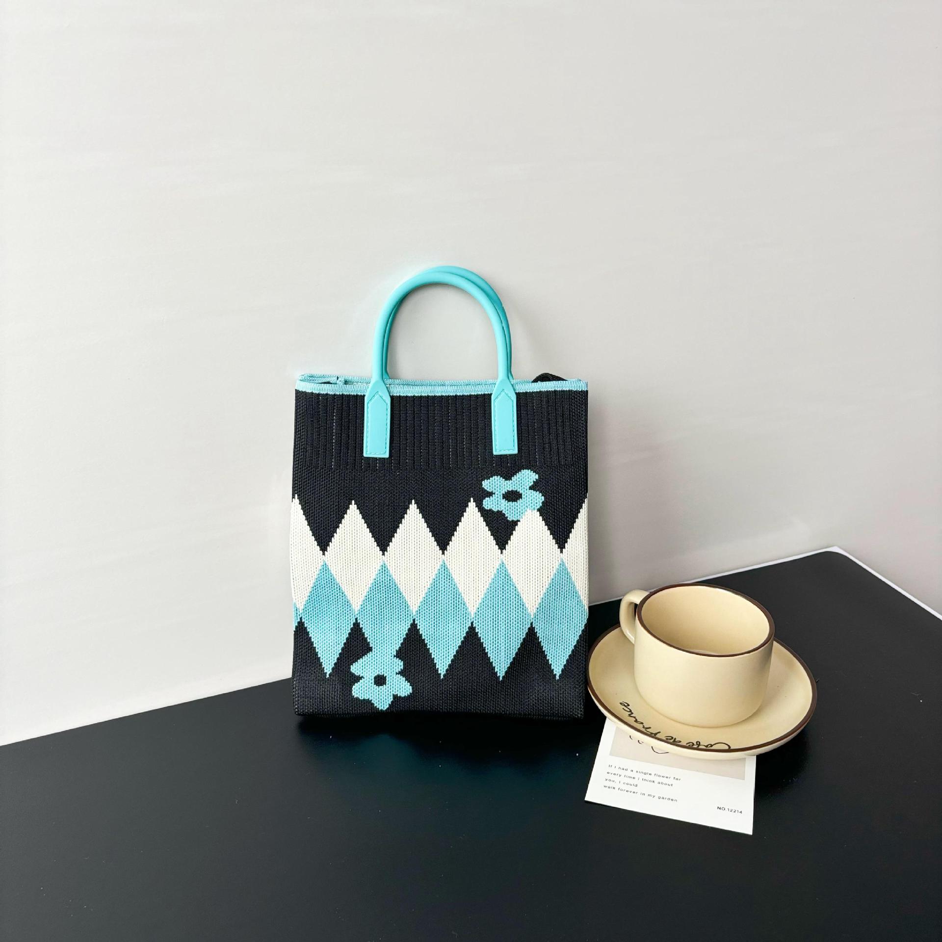 Picture of New Large Capacity Knitted Bag Advanced Sense Ins Mobile Phone Bag Niche Shoulder Crossbody Bag Cartoon Fashion Handbag