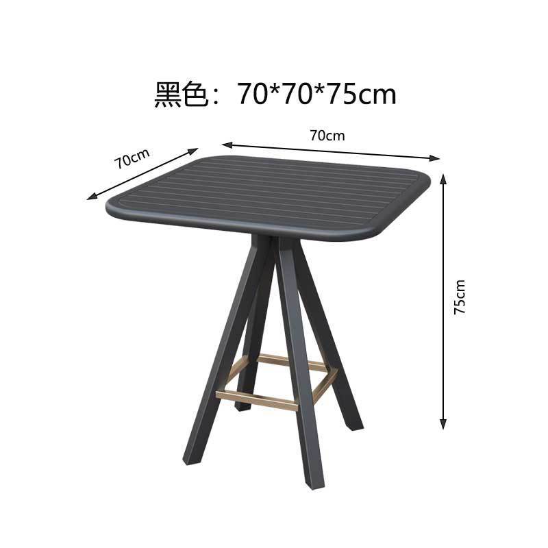 Picture of Outdoor Wrought Iron Courtyard Table and Chair Combination Cafe Internet Celebrity Metal Dining Table and Chairs Bar Industrial Style Outdoor Table and Chairs