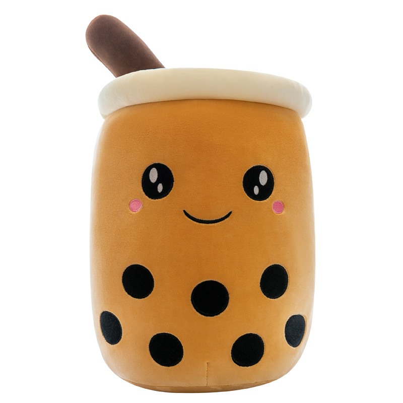 Picture of Simulation fruit milk tea cup pillow plush toy large bubble tea Doll Doll Gift cross-border foreign trade