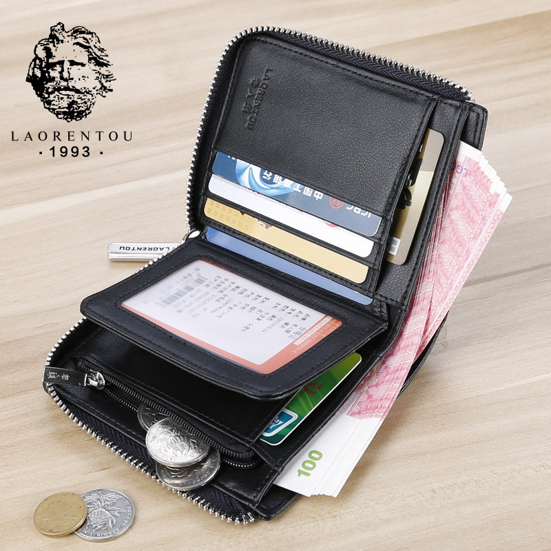 Picture of Genuine Leather Wallet Men's Short Wallet Simple Top Layer Cowhide Ticket Clip Fashionable Youth