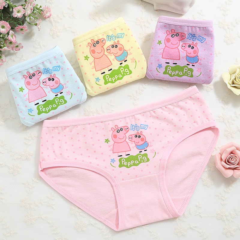 Picture of New candy color 95% cotton children's underwear girls briefs cartoon printed children's underwear wholesale