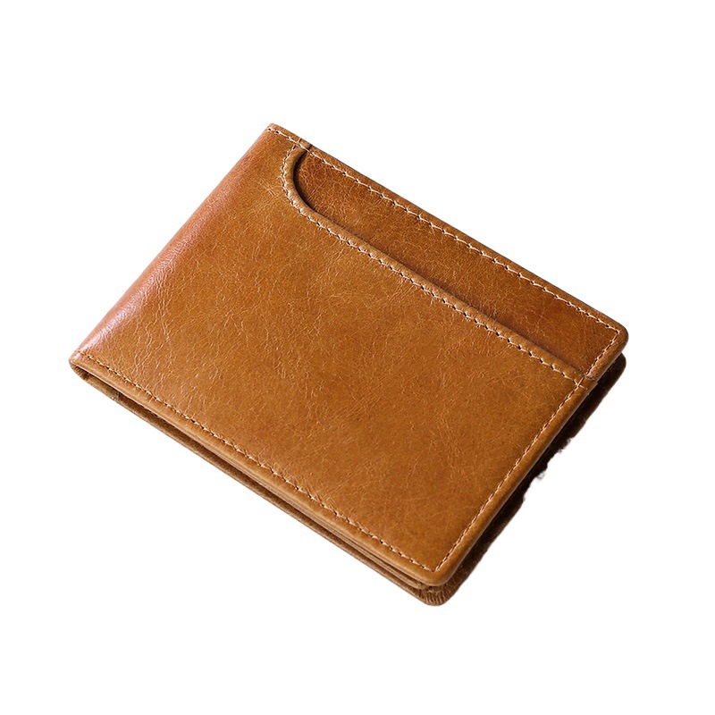 Cross-border Oil Wax Leather ID Bag Men's European and American Genuine Leather Driver's License Set Driving License Multi-card Card Bag ID Set