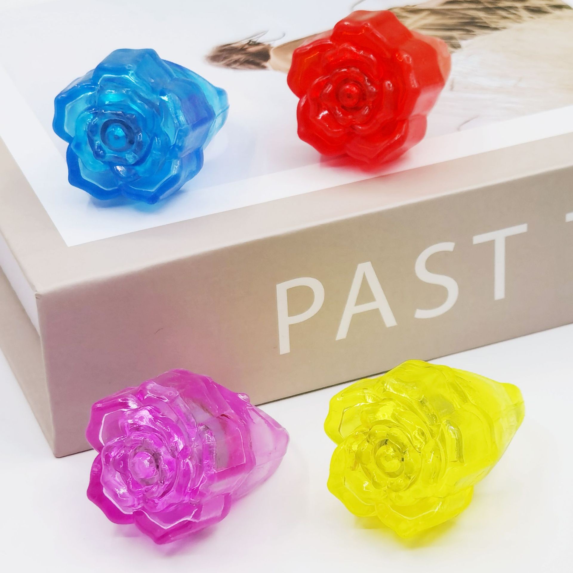 Picture of Cross-border Amazon direct selling luminous ring TPR flash ring five-pointed star mixed soft rubber ring factory straight hair