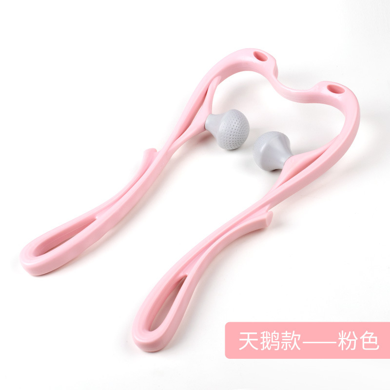 Picture of Manual Cervical Spine Massager Shoulder Neck Handheld Roller Cervical Spine Massager Neck Clip