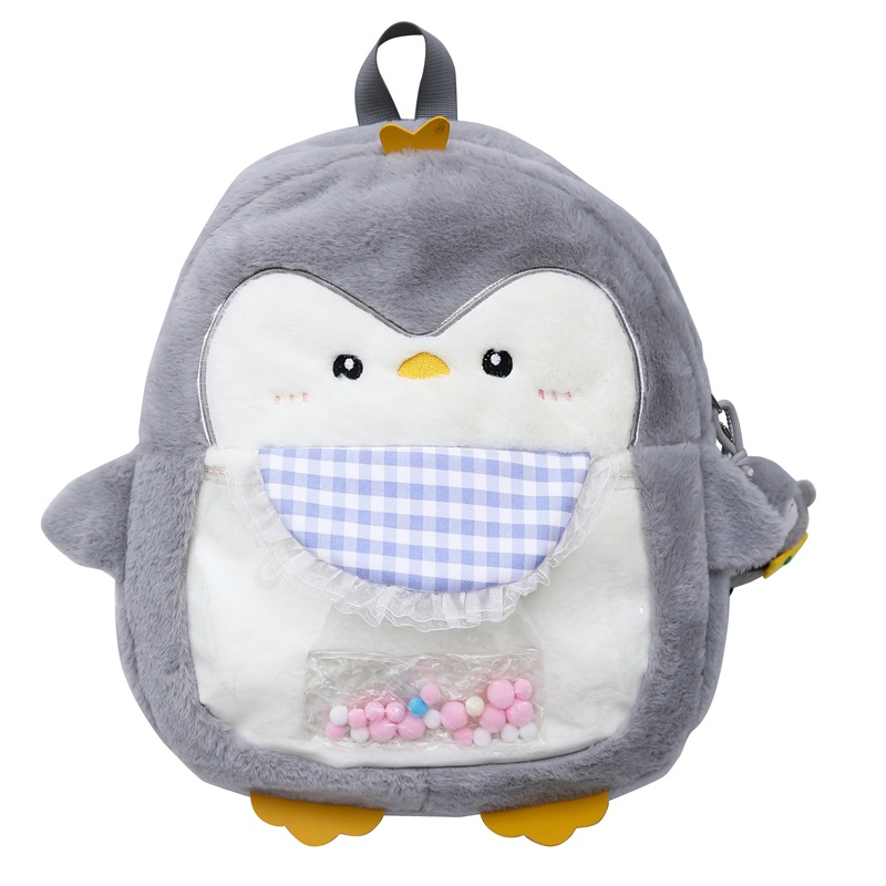Picture of Plush cute cartoon doll penguin doll shoulder bag children's fashion fashion shoulder back a replacement