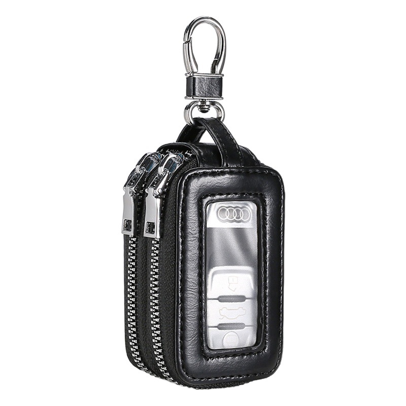 Key Bag Large Capacity Car Zipper Key Bag Waist Hanging Key Chain Double Zipper Lock Men's Key Cover Portable