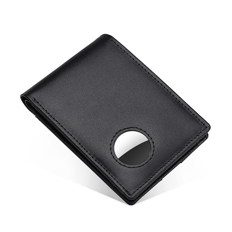 Picture of Amazon popular airtag wallet men's genuine leather tracker wallet RFID anti-theft brush cowhide card holder