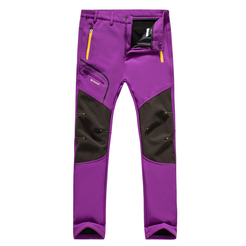 Picture of Outdoor Rush Pants Men's and Women's Autumn and Winter Velvet Thickened Windproof Waterproof Large Size Warm Fleece Climbing Ski Pants